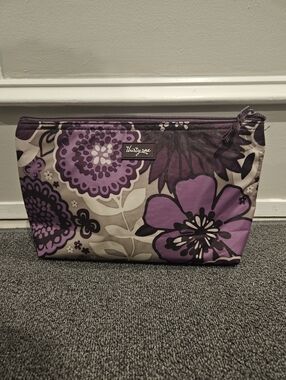 Thirty-one Purple Floral Cosmetic Pouch